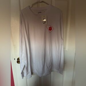 Pressbox White LSTee WITH Clemson Tiger SZ XL new with tags!